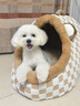 嬉皮狗（hipidog）狗窩四季通用半封閉狗屋冬季加厚保暖寵物泰迪博美約克夏小型犬窩 洛米棕 S(建議體重6斤內) 曬單實(shí)拍圖