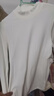 三彩2025秋季新款純色T恤半高領(lǐng)上衣套頭內搭修身打底M 云朵白 M 160/84A 曬單實(shí)拍圖