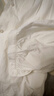 LE BEMIO「白描工作間」白色襯衫法式設(shè)計感圓領(lǐng)泡泡袖襯衣感長袖上衣 白色 S 曬單實拍圖