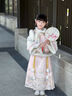 安妮優(yōu)兒（Anneyol）馬面裙女童漢服冬季2025新款古裝兒童秋冬裝國風(fēng)加厚旗袍裙拜年服 粉色 140 曬單實(shí)拍圖
