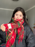 Charm Kendo圍巾女冬季新款百搭學(xué)生保暖針織圍脖披肩生日元旦禮物送女生女友 紅色 送女朋友實(shí)用老婆80934 曬單實(shí)拍圖