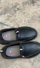 足力健老人鞋新款男士皮鞋秋季男鞋軟皮軟底耐磨套腳休閑鞋 6116K黑色40 曬單實(shí)拍圖