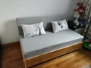 塞納春天中式實(shí)木折疊沙發(fā)床一體兩用客廳小戶(hù)型多功能坐臥單人沙發(fā)折疊床 乳膠款【帶儲物】 155cm*198cm 曬單實(shí)拍圖