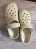 名創(chuàng  )優(yōu)品（MINISO）洞洞鞋女男夏季外穿沙灘涼鞋防滑厚底踩屎感包頭涼拖鞋骨白38-39 曬單實(shí)拍圖