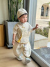 迪士尼寶寶兒童漢服男童夏款古風(fēng)儒雅少爺服套裝寶寶唐裝夏季小男孩國風(fēng)短袖 米黃色 90 建議80-90cm1歲-1歲半 曬單實(shí)拍圖