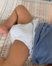 尿布嬰兒可水洗紗布訓練褲隔尿新生兒戒尿不濕4條裝 藍綠 曬單實(shí)拍圖