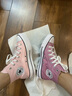 匡威（Converse）官方All Star Lift女高幫帆布經(jīng)典厚底鞋粉色A06507C A06507C 37.5 曬單實(shí)拍圖