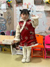 G.DUCKKIDS童裝漢服女童旗袍裙冬季24新款拜年服女孩過(guò)年衣服兒童裙子新中式 團圓棉衣裙 加絨 110 尺碼4~5歲【100-110cm】 曬單實(shí)拍圖