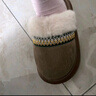 細細條（XIXITIAO）民族風(fēng)棉拖鞋女士冬居家外穿復古防滑厚底加絨保暖月子鞋 棕色【創(chuàng  )意撞色毛絨】 36-37【適合35-36的腳】 曬單實(shí)拍圖