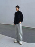 森馬（Semir）休閑褲男冬發(fā)熱抑菌衛褲寬松弧形彎刀褲2025褲子百搭109725127111 曬單實(shí)拍圖