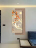 彌畫(huà)師柿柿如意led帶燈輕奢玄關(guān)墻裝飾畫(huà)入戶(hù)正對門(mén)掛畫(huà)高級感現代壁畫(huà) Z7376【無(wú)框雙層晶瓷防刮畫(huà)面】 總40*80【上層30*65+底板30*80】 【普通款】晶瓷防刮無(wú)燈款 曬單實(shí)拍圖