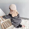 G.DUCKKIDS寶寶冬裝套裝加絨加厚衣服嬰兒童春男童女童秋0一周歲1歲半2歲多3 深灰色【毛毛熊三件套】 加厚 100 100cm(適合身高85-95cm 年 曬單實(shí)拍圖