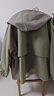 奧絲婕（Aosijie）高端品牌 短外套女2025春秋新款寬松休閑百搭假兩件連帽上衣外套 綠色 M 【90-120斤】 曬單實(shí)拍圖