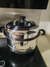 蘇泊爾（SUPOR） 蒸鍋304不銹鋼雙層復底湯鍋二層蒸籠家用大容量電磁爐燃氣灶通用 EZ28BS04- 2層 28cm 曬單實(shí)拍圖