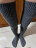 貓人【加絨加厚長(cháng)筒襪】女士襪子女保暖抑菌防臭高筒襪2雙裝 曬單實(shí)拍圖