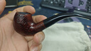綠傘石楠木煙斗老式便攜旱煙斗手工彎式煙袋鍋高端煙斗 曬單實(shí)拍圖
