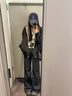 索菲堡2025新款韓系格紋拼接連帽衛衣女秋季情侶裝寬松開(kāi)衫外套灰色上衣 黑色 M 曬單實(shí)拍圖