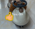 ANGI BABY扭扭車(chē)兒童溜溜車(chē)1-3-6歲防側翻男女寶寶大人可坐滑行搖搖妞妞車(chē) 米白色【閃光靜音輪+靠背+推桿】 曬單實(shí)拍圖