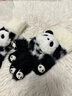 允娜可愛(ài)小熊貓毛絨針織手套女冬季加厚保暖學(xué)生騎行防寒五指毛線(xiàn)手套 黑色 均碼 曬單實(shí)拍圖