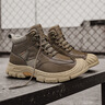 鱷魚(yú)恤真皮馬丁靴男款冬季加絨保暖棉鞋男士機車(chē)男鞋高幫工裝 卡其 38 曬單實(shí)拍圖