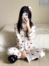 波點(diǎn)kitty真絲睡衣女長(cháng)袖夏季薄款高級感桑蠶絲家居服禮盒送女友 波點(diǎn)kitty【長(cháng)袖+長(cháng)褲】 M 建議【80-100斤】 曬單實(shí)拍圖
