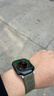 LIAVNAS適用蘋(píng)果表帶apple watch s11/10/9/ultra2微孔透氣雙面真皮表帶iwatch S8/7/6/5/SEwp磁吸手表帶 微孔-透氣-瘋馬綠色 44/45/46/49MM 曬單實(shí)拍圖