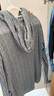 優(yōu)衣庫女裝可機洗紐花針織連帽套頭衫/25秋冬新款478871 06 鉛灰色 XL /165/92 曬單實(shí)拍圖