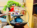 歐梵普（oufanpu）招財貓開(kāi)業(yè)禮品流水擺件搖手發(fā)財新店前臺喬遷搬家禮物收銀臺裝飾 聚寶盆雨簾流水招財貓擺件 【招財進(jìn)寶、財福雙收】 曬單實(shí)拍圖