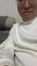 布先生小高領(lǐng)加厚保暖長(cháng)袖打底T恤男秋冬打底衫 象牙白 XXL/185  曬單實(shí)拍圖