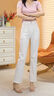 皮爾卡丹白色窄版闊腿牛仔褲女高端春秋2026新款女褲高腰修身顯瘦褲子 白色 27 /M96-105斤 曬單實(shí)拍圖