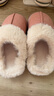 大嘴猴冬季棉拖鞋女士厚底踩屎感毛絨保暖居家地板拖鞋男士冬天 粉色【旗艦款】 38-39 標準碼 曬單實(shí)拍圖