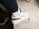 鴻星爾克板鞋男秋季透氣鞋子男鞋輕便簡(jiǎn)約軟底運動(dòng)復古休閑鞋小白鞋拿鐵 曬單實(shí)拍圖