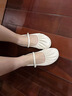 戈美其（GEMEIQ）戈美其商場(chǎng)同款粗跟單鞋女2025新款配裙子中跟通勤瑪麗珍小皮鞋子 米白色 【跟高3.5cm】 40 曬單實(shí)拍圖