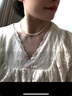 ALLOVE淡水珍珠項鏈媽媽款吊墜鎖骨鏈生日禮物送母親長(cháng)輩婆婆岳母實(shí)用 曬單實(shí)拍圖