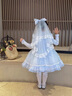G.DUCKKIDS小黃鴨艾莎公主裙女童連衣裙春秋冬愛(ài)莎兒童裙子女孩洛麗塔禮服裙 單淺藍毛衣 100 建議2~3歲【 90-100cm】cm 曬單實(shí)拍圖