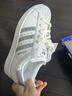 adidas SUPERSTAR II經(jīng)典貝殼頭板鞋女子新款阿迪達斯官方三葉草 白色/金屬銀   37 曬單實拍圖