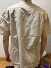 優(yōu)衣庫男裝女裝棉麻條紋立領(lǐng)襯衫/短袖襯衣開(kāi)衫休閑25新款474529 31 米色 S /165/84A 曬單實(shí)拍圖