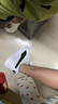 彪馬（PUMA）【小白鞋】增高厚底網(wǎng)球風(fēng)板鞋女復古休閑鞋 SKYE 374764 白-黑色-02 37 曬單實(shí)拍圖