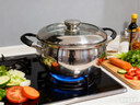德國304不銹鋼煲湯鍋特厚蘋(píng)果湯鍋不銹鋼鍋燉鍋煲湯粥鍋蒸鍋通用 304蘋(píng)果鍋不銹鋼防燙手柄壓鑄微壓鋼化玻璃蓋 24cm 6L 口徑24cm高度14cm 曬單實(shí)拍圖