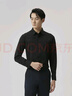 勁霸男裝純色通勤商務(wù)休閑春秋長(cháng)袖襯衫男|BCCT1398 黑色 3XL 曬單實(shí)拍圖