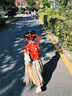 今兮古兮漢服女童春秋超仙中國風(fēng)中秋節2025小女孩唐裝連衣裙 品紅110 曬單實(shí)拍圖