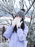 東北零下40度防寒服鵝絨羽絨服女長(cháng)款加厚外套哈爾濱旅游保暖裝備 2_雪霧紫【男女同款】 抗寒保暖 XL 充絨量340克 建議145斤-165斤 曬單實(shí)拍圖