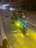 未來(lái)之眼  FUTURE EYESF150Pro摩托車(chē)射燈電動(dòng)車(chē)燈極核led強光超亮遠近光透鏡前大燈爆閃 F150Pro黑(近黃遠白)藍色警示燈 曬單實(shí)拍圖