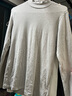 無(wú)印良品（MUJI）女式 起毛羅紋編織半高領(lǐng)長(cháng)袖T恤 上衣打底衫女款內搭春秋女裝 淺灰色 5A L （165/88A） 曬單實(shí)拍圖