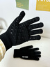 卡爾美（KELME）騎行手套男毛線(xiàn)手套冬季保暖手套防寒觸屏手套跑步運動(dòng)訓練 黑色  曬單實(shí)拍圖