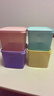 特百惠（Tupperware）冷藏800ml*4保鮮盒蔬菜水果收納盒食品級密封冰箱儲物盒 彩色蓋 曬單實(shí)拍圖
