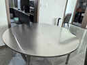 304加厚全不銹鋼折疊圓桌10人吃飯桌帶轉盤(pán)圓形家用擺攤商用餐桌 特厚1.5米圓桌內折疊 曬單實(shí)拍圖