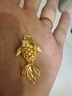 金至尊（3DG Jewellery）東方錦鯉古法黃金吊墜足金999小提溜掛墜不含項鏈送女友禮物計價 金重8.26克（配珠寶禮盒） 曬單實拍圖