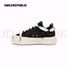 smilerepublic【檀健次同款】經(jīng)典黑色低幫百搭增高厚底帆布鞋女鞋軟底運動(dòng)鞋 黑色 35 曬單實(shí)拍圖