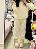 睡衣女秋冬女2025年新款珊瑚絨加絨加厚家居服保暖寬松圓領(lǐng)套裝女 奶白色 【睡衣套裝 奶fufu上衣+褲子】 均碼 【推薦80-130斤】 曬單實(shí)拍圖
